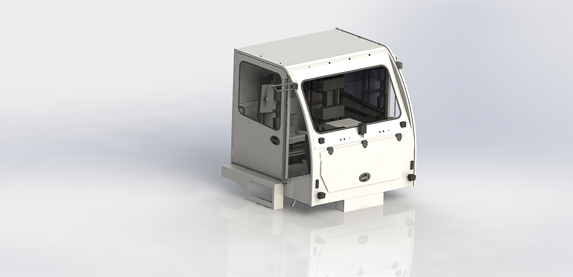 Pressurface cabin for tunnel intervention vehicle