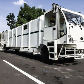 Pressurface cabin for tunnel intervention vehicle